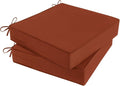 Outdoor Chair Cushions 22x22x4 Inch, Waterproof Spice Patio Furniture Cushions Set of 2 with Ties & Handle, 3 Year Color Fastness Square Replacement Seat Cushions for Sofa, Couch