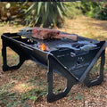 ASF All Seasons Feeders - EZ Pack Portable Firepit with Grill - Heavy Duty Travel BBQ Pit
