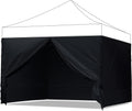 ABCCANOPY Canopy Side Wall Set 10x10,4 Walls Only No Frame and Top Black