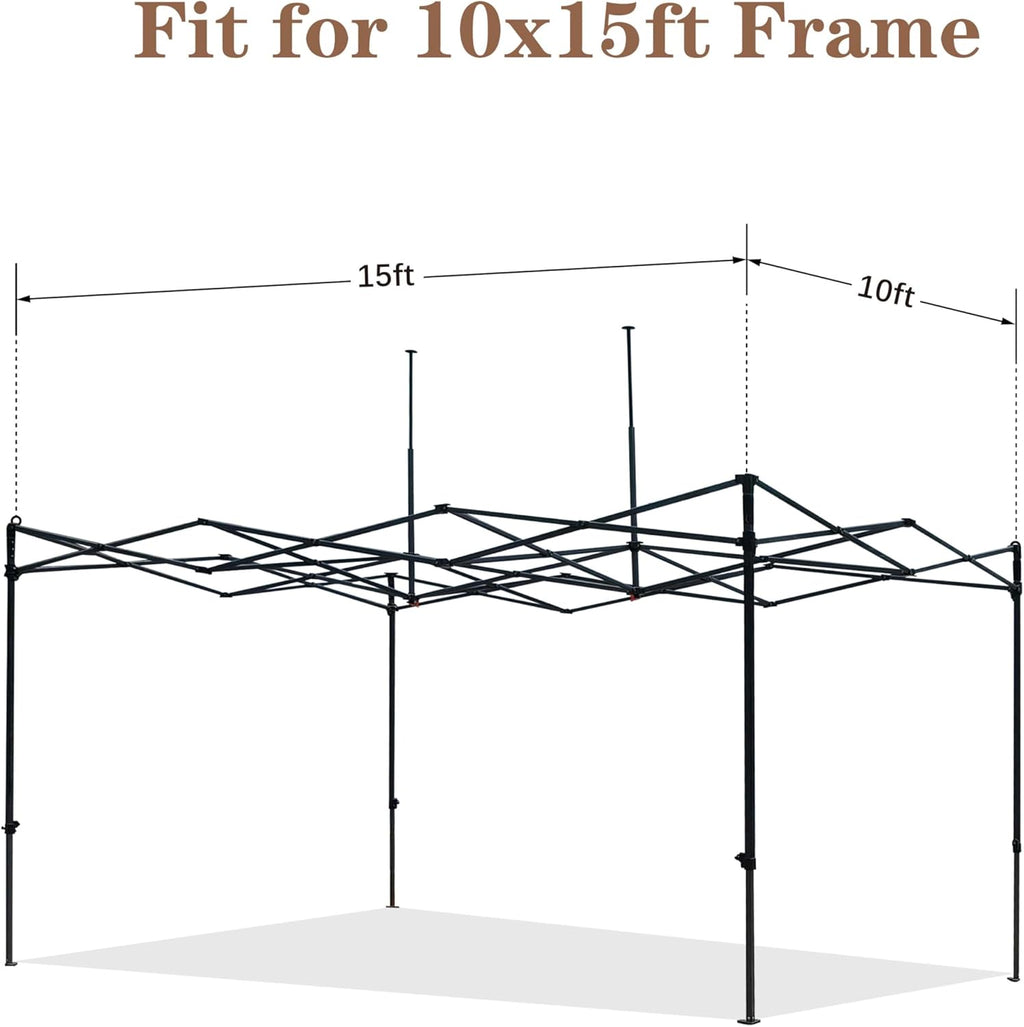 SCOCANOPY Red Commercial 10x15 Canopy Replacement Canopy Top