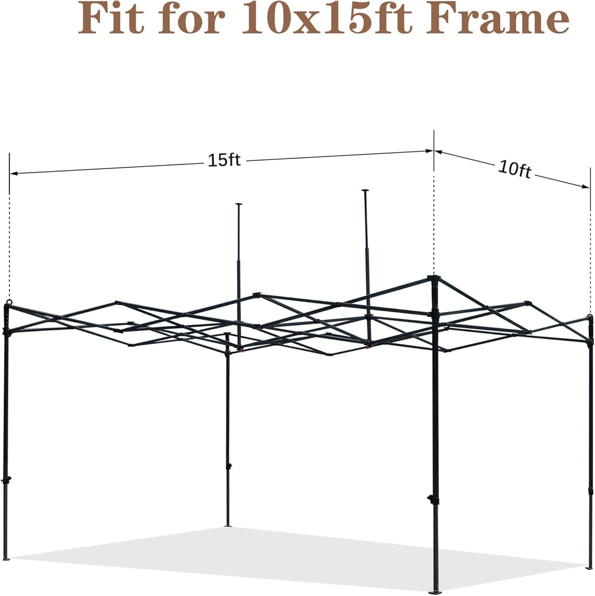 SCOCANOPY Red Commercial 10x15 Canopy Replacement Canopy Top