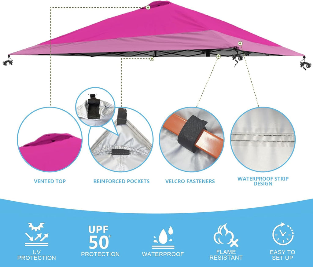 13x13 Canopy Replacement Top Cover with Air Vent-Top only
