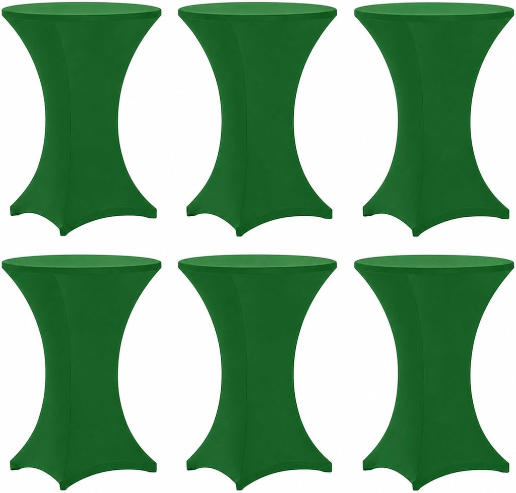 Cocktail Table Covers - 6 Pack 32x43 Inch Table Cloth - Green