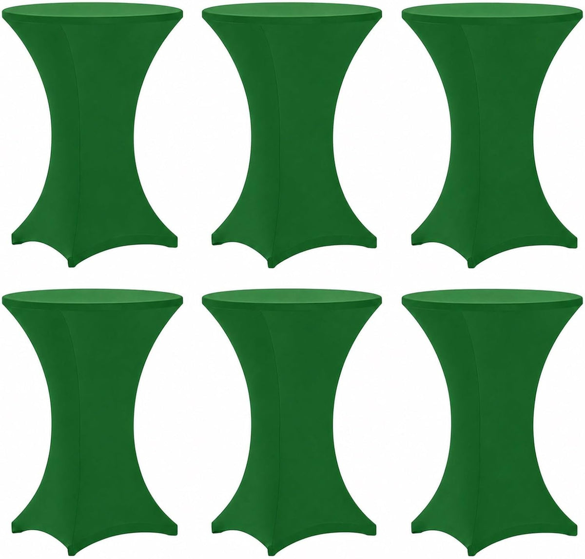 Cocktail Table Covers - 6 Pack 32x43 Inch Table Cloth - Green