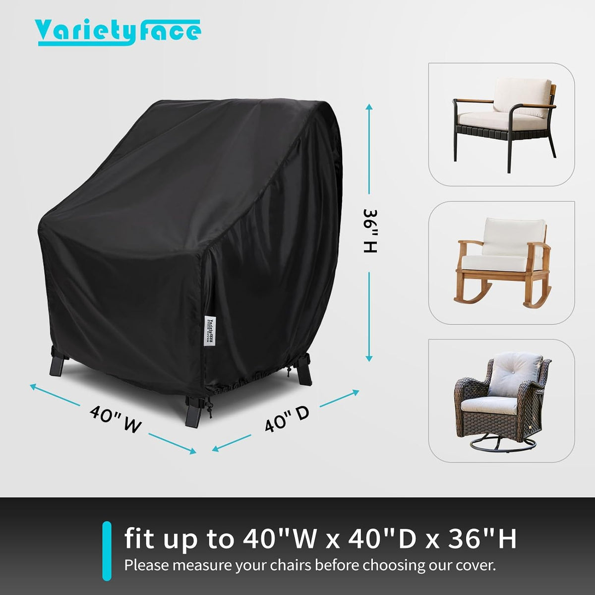 Oversized Outdoor Patio Chair Covers Waterproof, Various Size