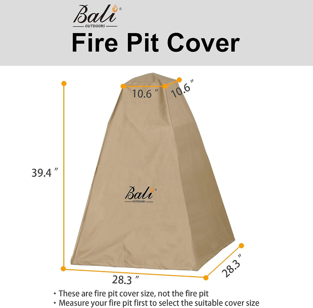 BALI OUTDOORS Chiminea Waterproof Fire Pit Cover - Heavy Duty