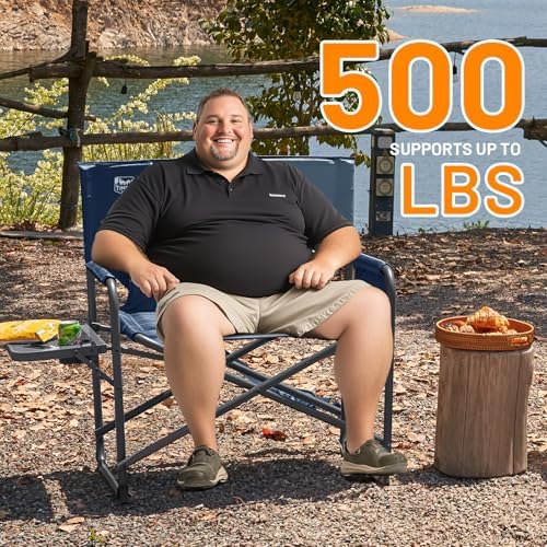 TIMBER RIDGE Extra Wide Directors Chair Heavy Duty Folding Camping Chairs