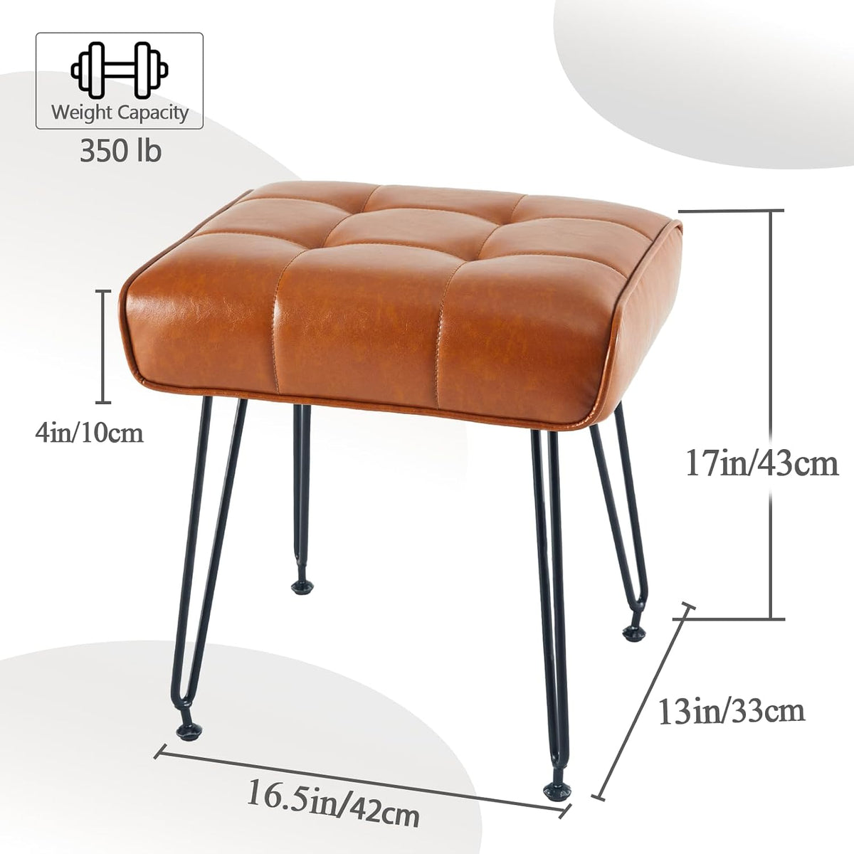 EBENCHICO PU Leather Vanity Stools, Vanity Stool Chairs for Makeup