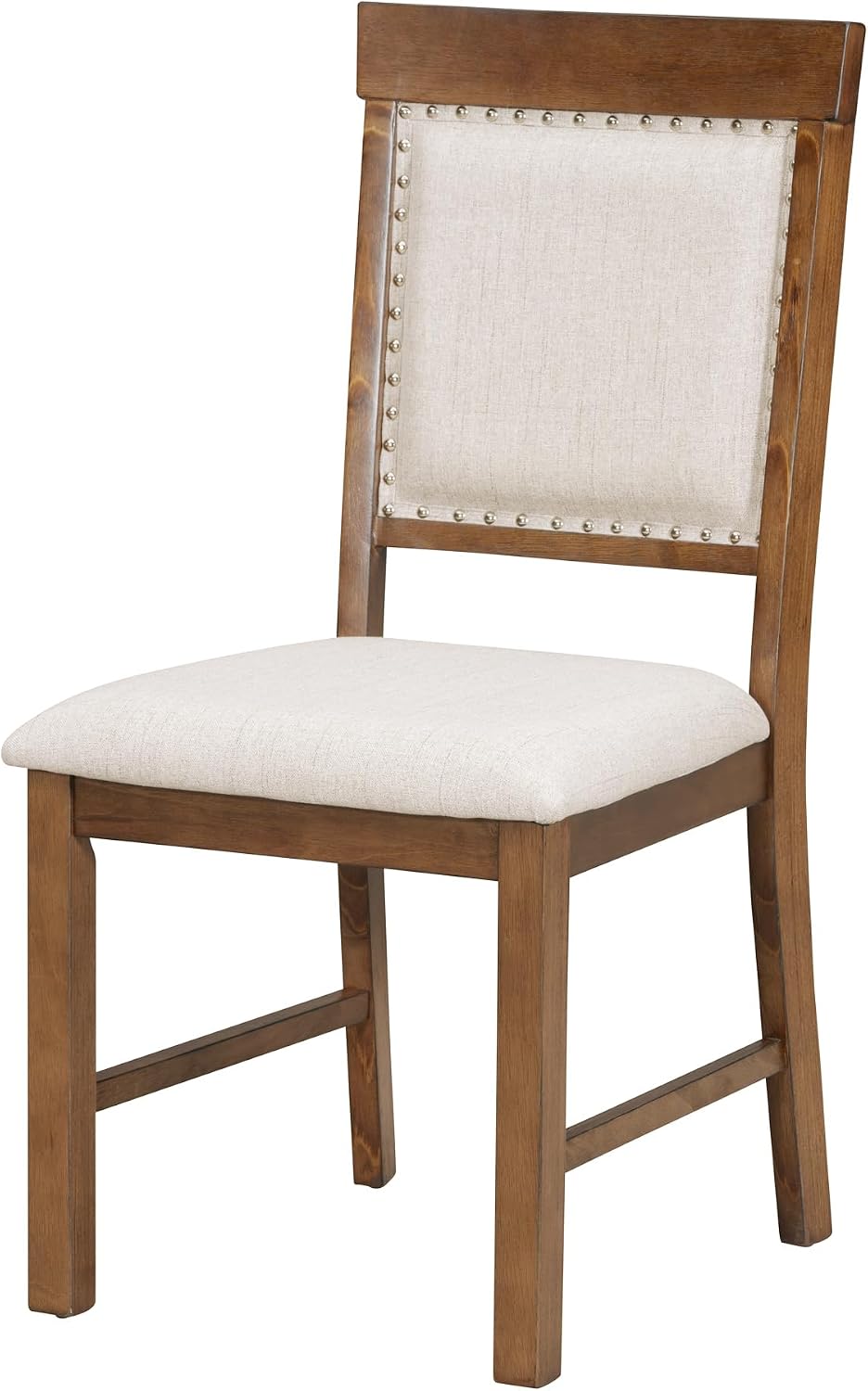 Merax Dining Table Set for 4, Extendable Round Tabletop, Upholstered Chairs