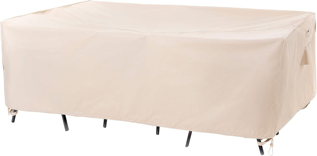 F&J Outdoors Patio Furniture Covers, Beige, 86"W x 44"D x 27.5"H