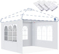 FANPAT Church Sidewalls for 10x10 Pop Up Canopy, White(3Pcs Sidewalls Only)