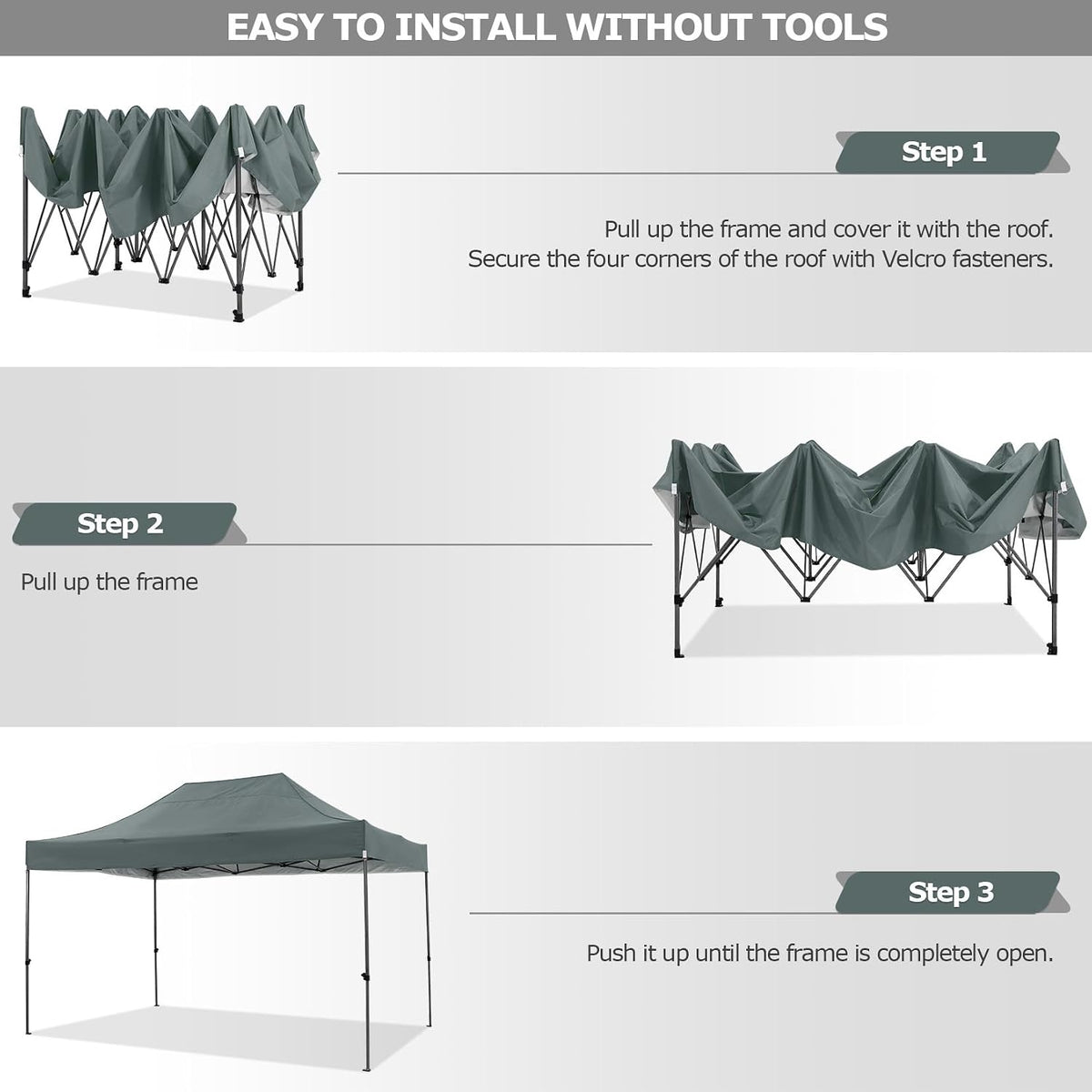 COBIZI 10x15 Heavy Duty Pop up Canopy Tent with Sidewalls Commercial Canopy