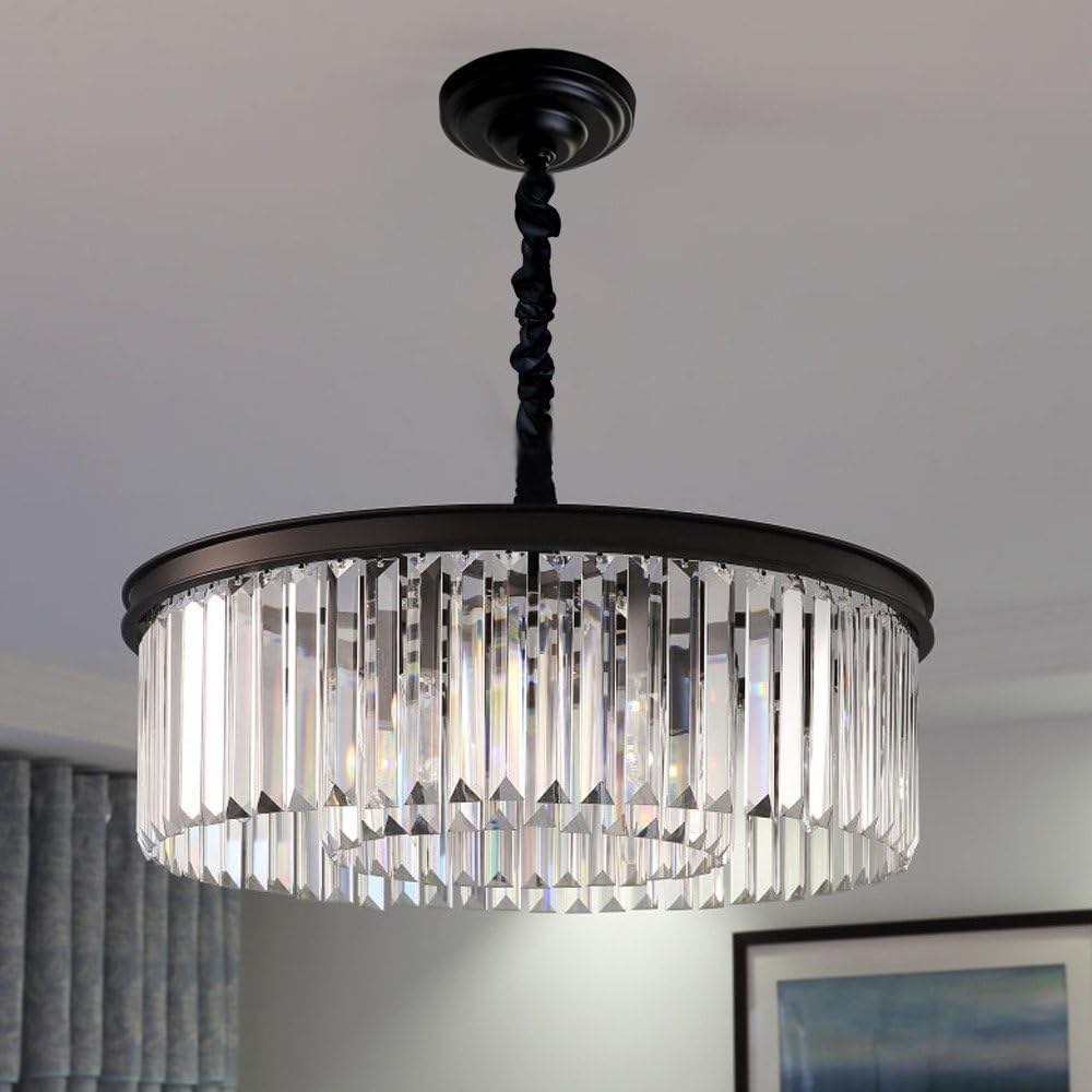 Crystal Chandeliers Modern Contemporary Ceiling Lights Fixtures Pendant Lighting Dining Room Living Room Chandelier D21.6 H7.1