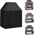 Outdoor Fireplace Cover, 42"W x 24"D x 48"H, Black
