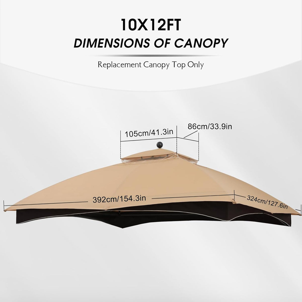 mastercanopy 10x12 ft replacement canopy top for #gf-12s004b-1 shown in use