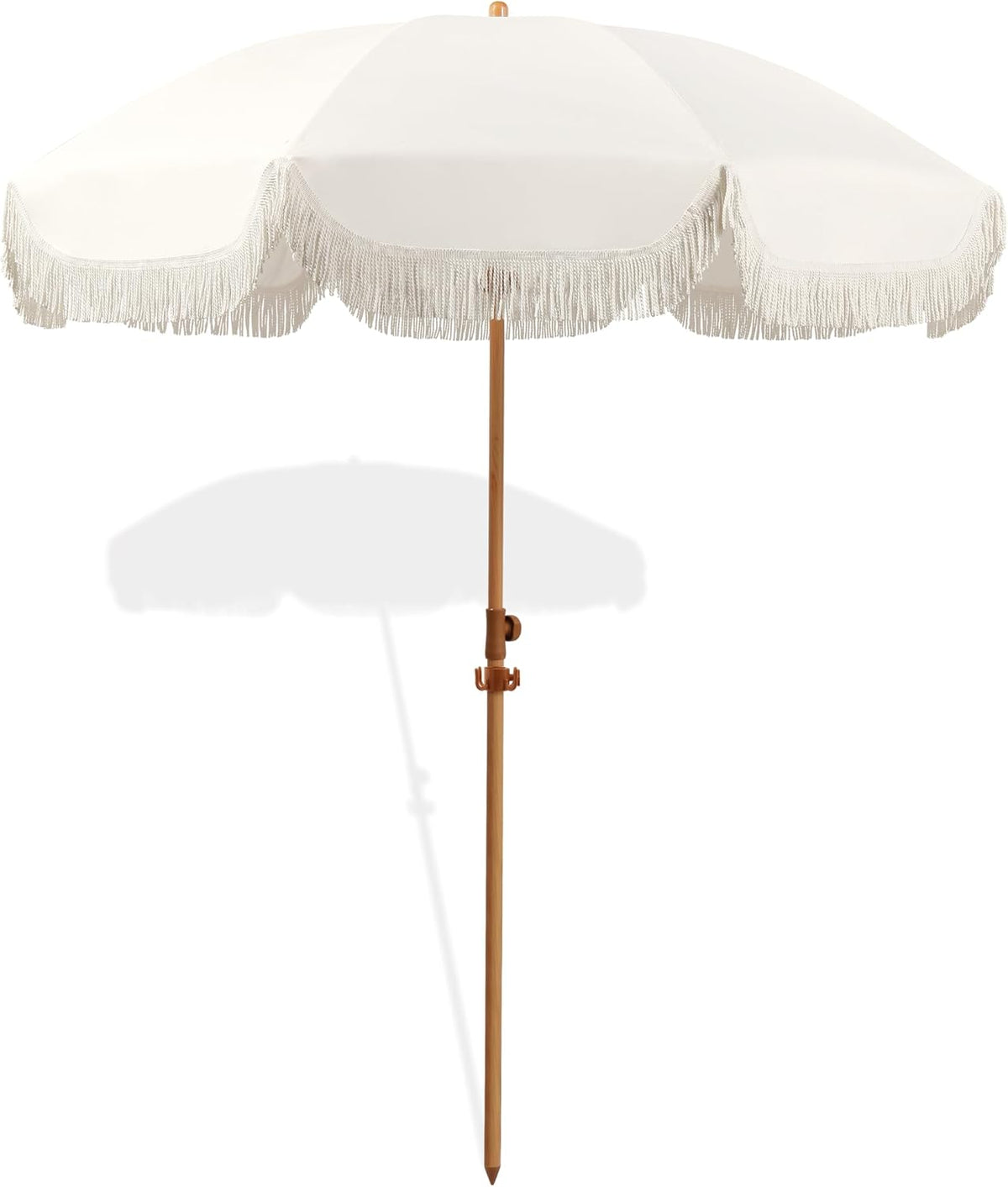 Seazul 6.5ft Patio Umbrella with Fringe, Beach Umbrella, Fringe Umbrella