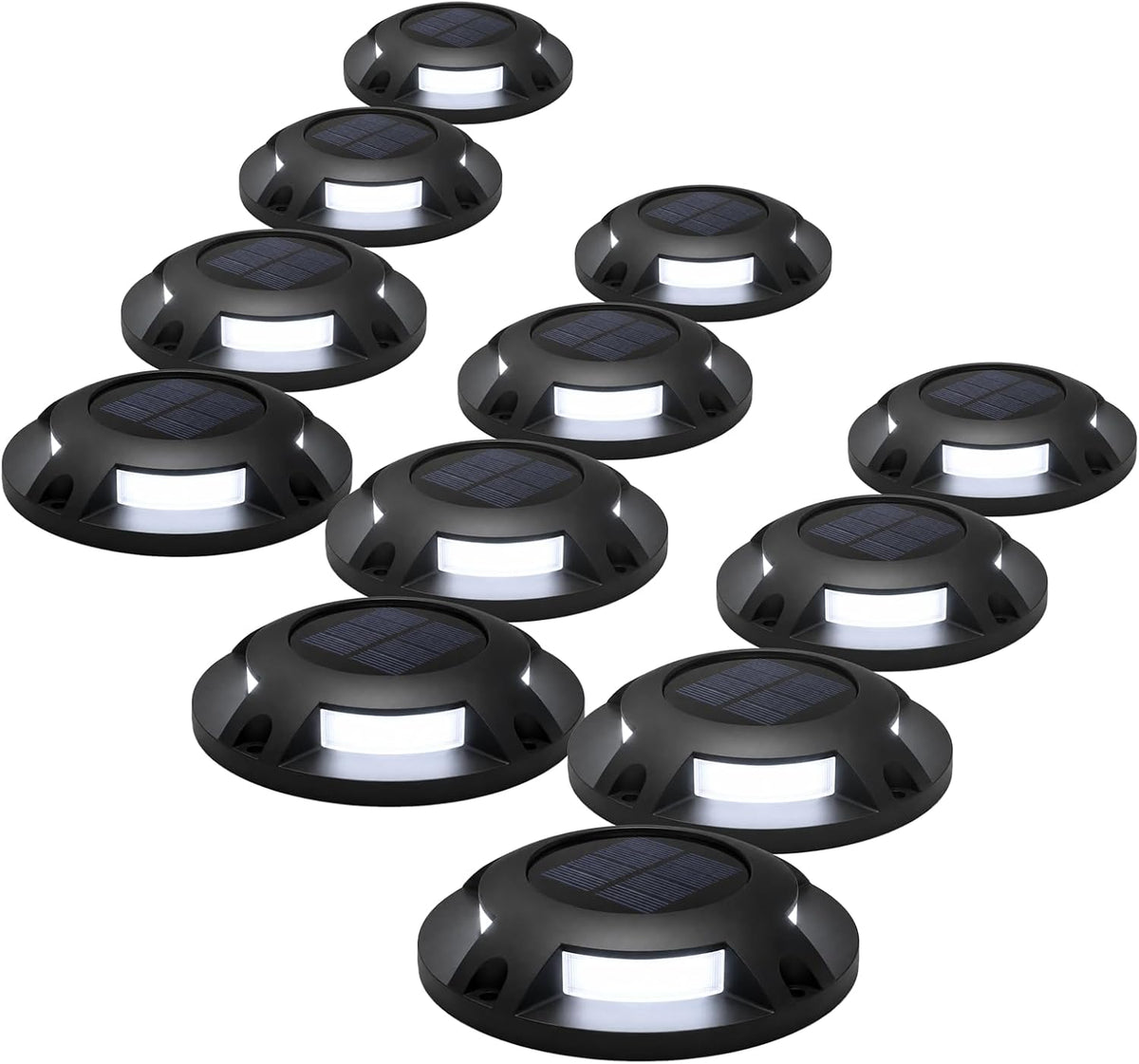 Home Zone Living 12PK Solar Deck Lights, Outdoor Dock and Driveway