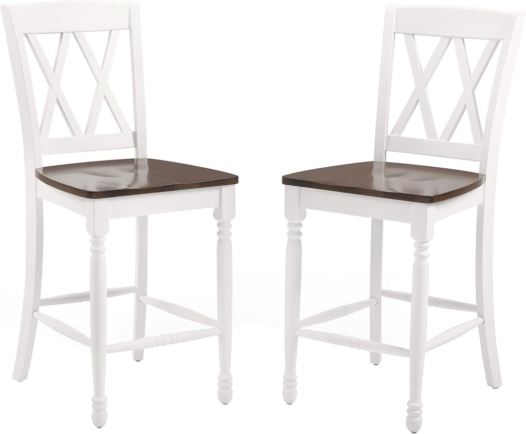Crosley Furniture Shelby X-Back Counter Stools, Set of 2
