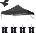 10x10 Canopy Replacement Top, Heavy Duty Pop Up Tent Cover(Top Only)(Black)