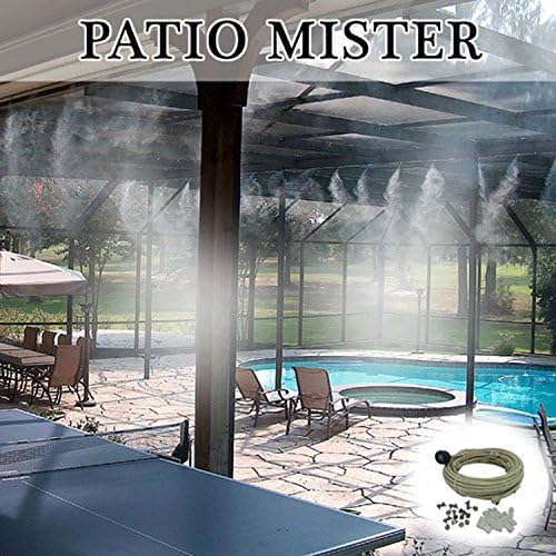 Patio Misting Kit Assembly - Make your own Misting System - Easy to build and Install - 5 Minute Installation (84Ft - 24 Nozzles)