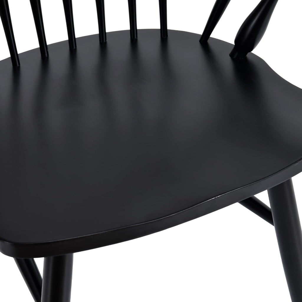 DUHOME Wooden Dining Chairs Set of 4,Spindle Back Dining Chair with Arms
