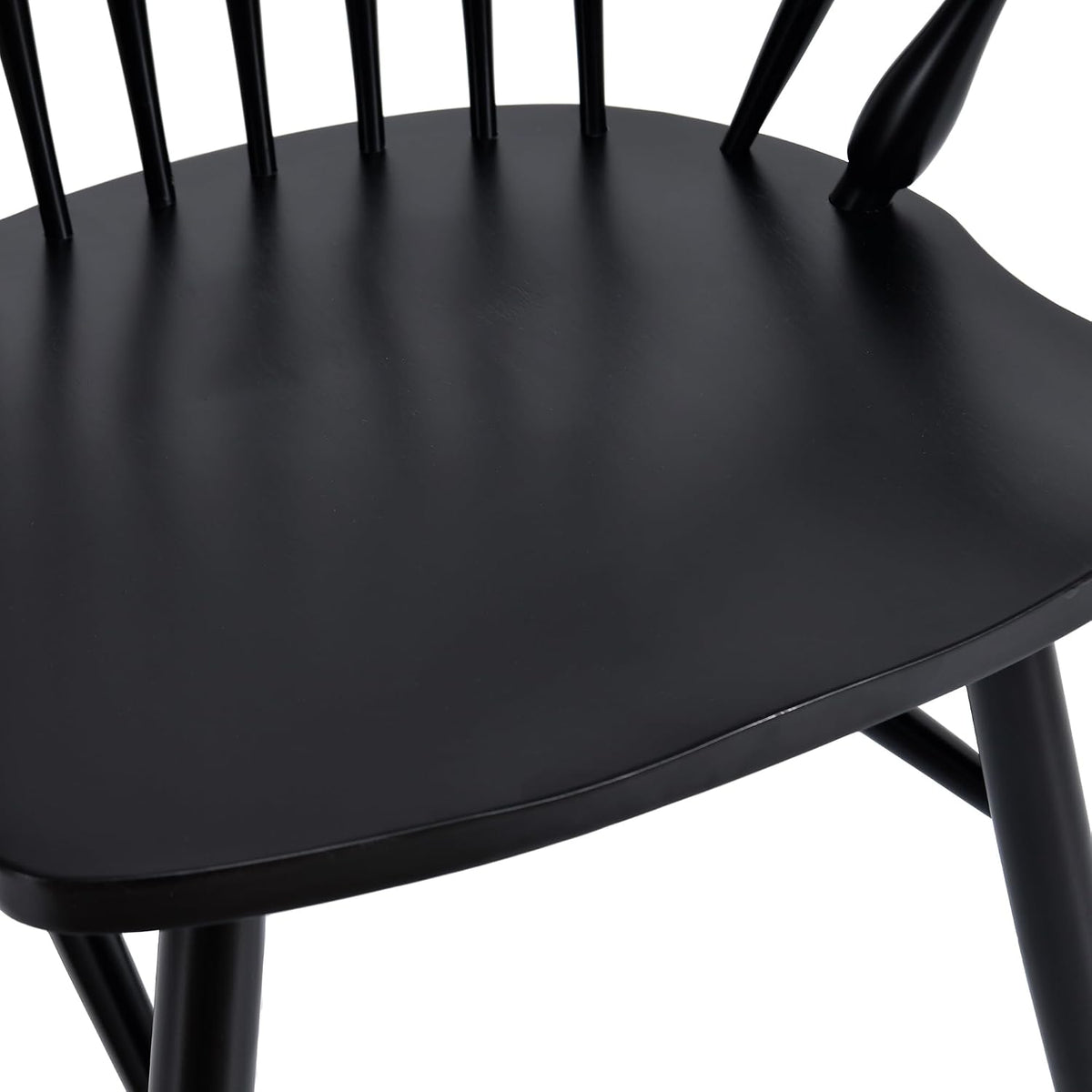 DUHOME Wooden Dining Chairs Set of 4,Spindle Back Dining Chair with Arms