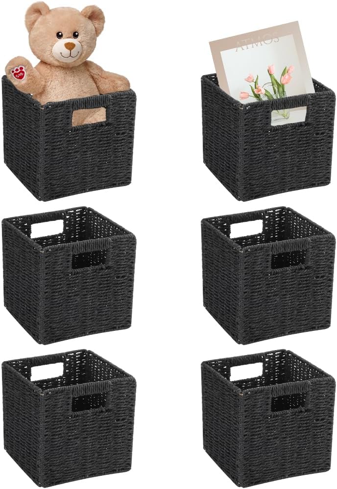 6 Pack 8.7 Inch Wicker Baskets