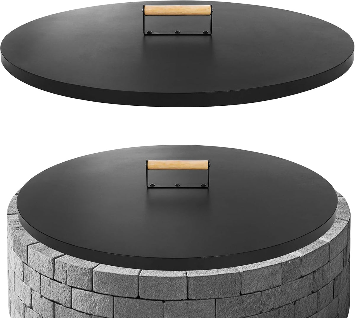 G GOOD GAIN Firepit Lid Round 30 Inch,Rust Resistant Fire Pit Lid Cover
