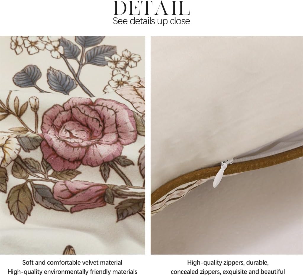 patdrea Designer Velvet Throw Pillow Cover,Set of 2,12"x28"-Hoenycan