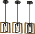 Farmhouse Pendant Light Fixture, Black Pendant Lights for Kitchen Island Industrial Lantern Pendant Light Fixtures with Light Shade, Adjustable Height Hanging Pendant Lighting