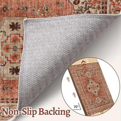 Tangsoo Boho Runner Rug, 2x6 Washable Runner Rugs for Hallways, Non Slip