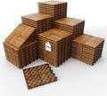 108Pcs Interlocking Deck Tiles, 12x12in Acacia Wood Flooring for Patio