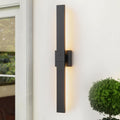 Black Modern LED Outdoor Wall Sconce 31.5" Long Outdoor Wall Lights Exterior Lighting Fixtures for House Porch Patio Garage Front Door, Easily Install Anywhere