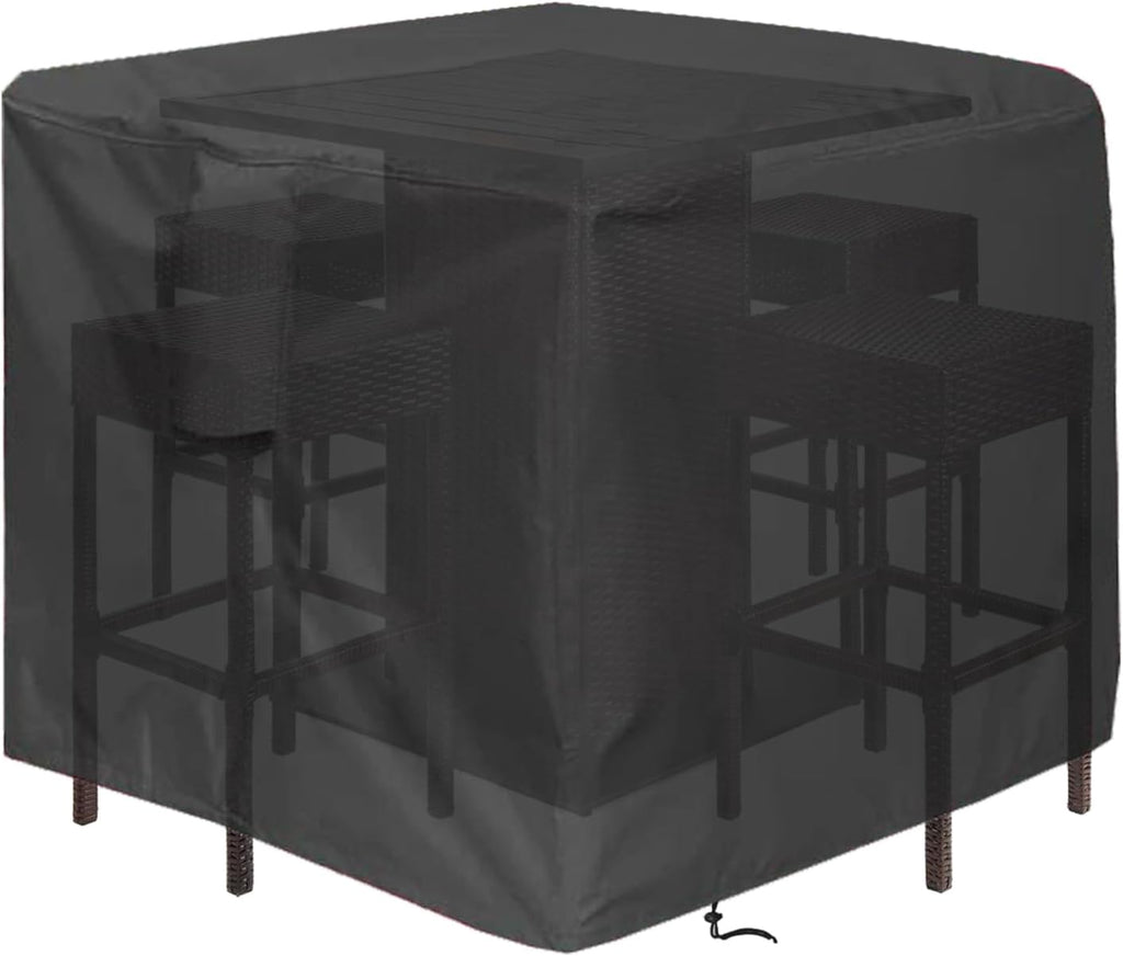 5 Piece Bar Height Patio Dining Set Covers, 59x59x38 in
