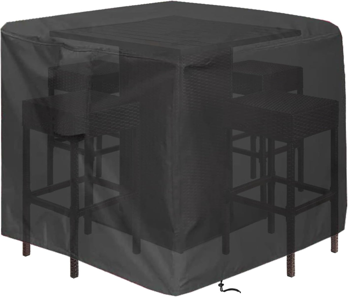 5 Piece Bar Height Patio Dining Set Covers, 59x59x38 in
