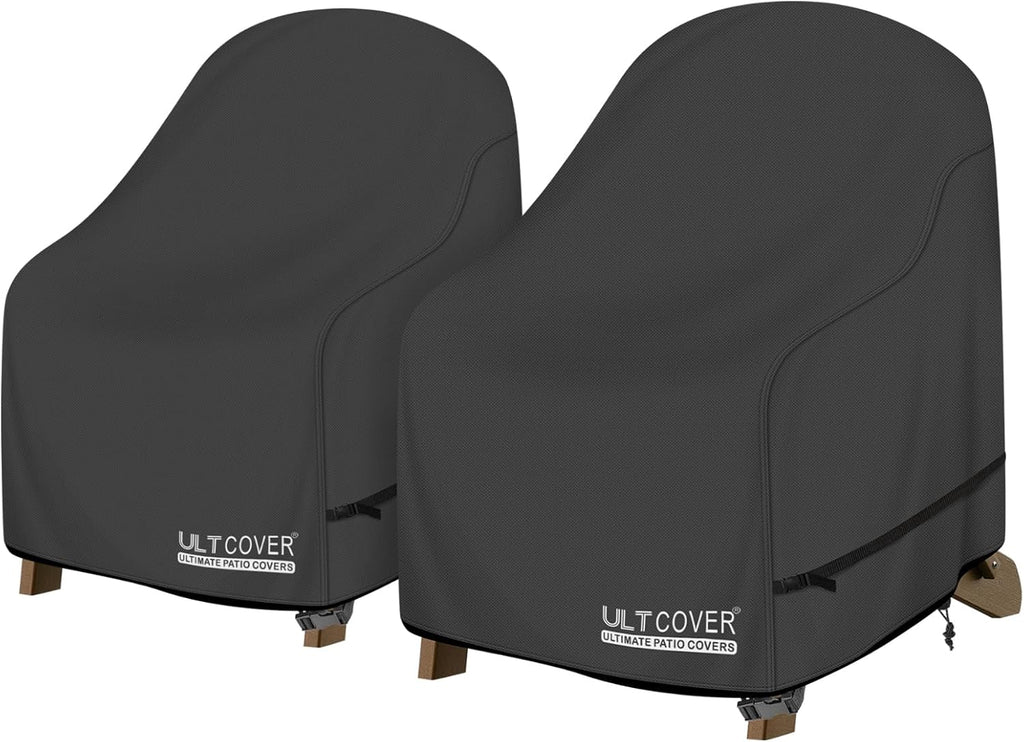 ULTCOVER Patio Adirondack Chair Cover 28W x 31D x 36H in, Black