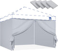 FANPAT 10x10 Canopy Sidewalls & Door for Canopy, Gray (4PCS Sidewalls Only)