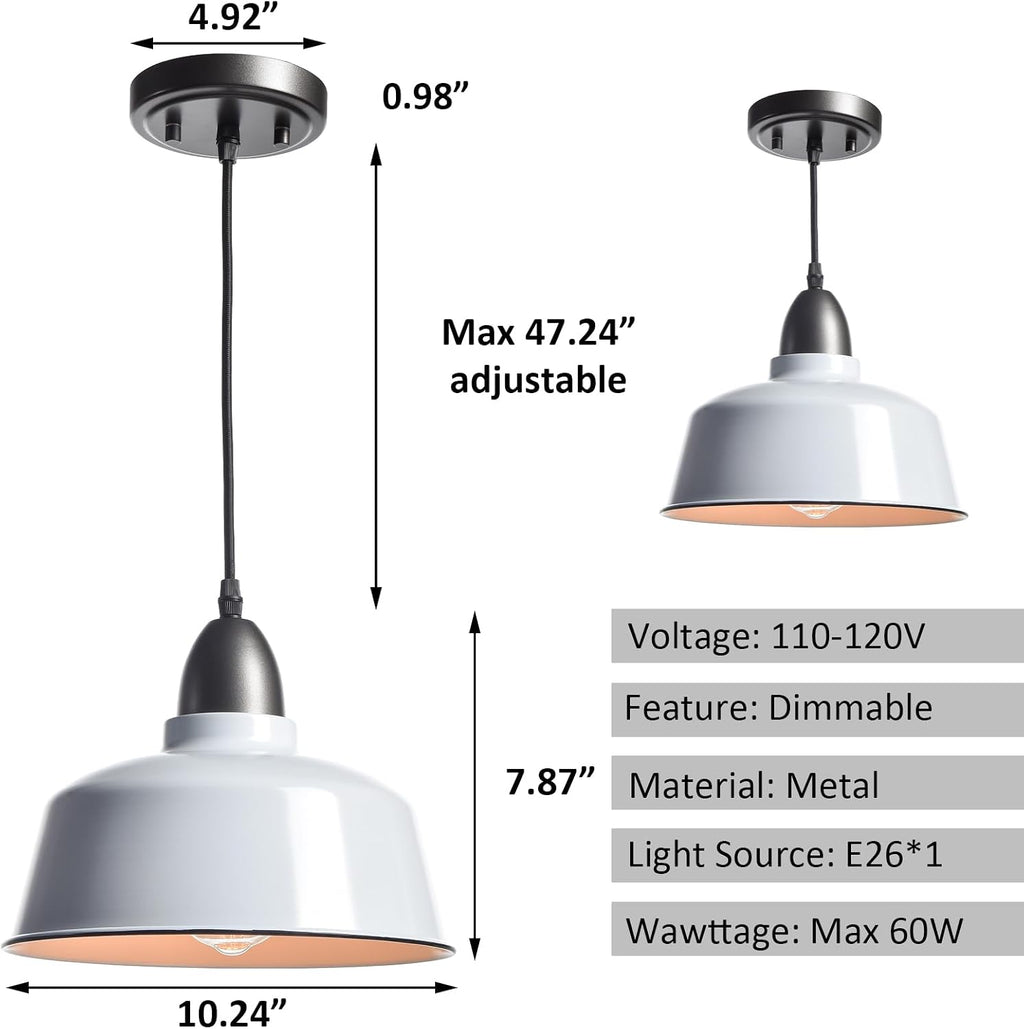 modern farmhouse white pendant light, macaron dome, close-up detail