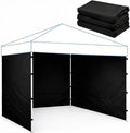 10 x 10 Canopy Sidewalls, 3 Pack Pop Up Canopy Tent Walls, Black