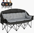 Oversized 3 Person Camping Chair Double Camp Loveseat Lawn Chair