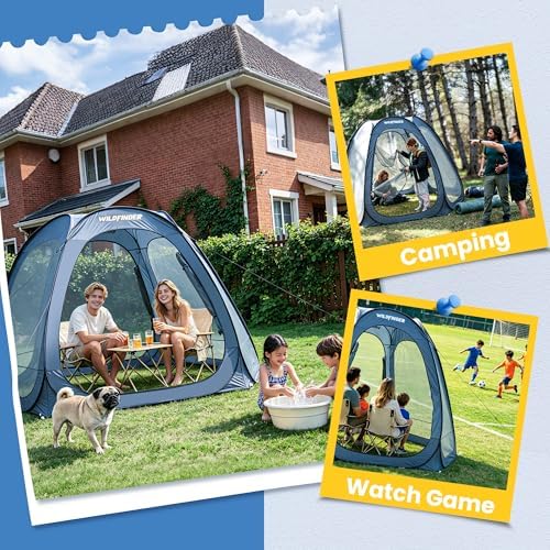 WildFinder 10x10 Pop Up Screen House Tent, Screened Canopy with Mesh Walls