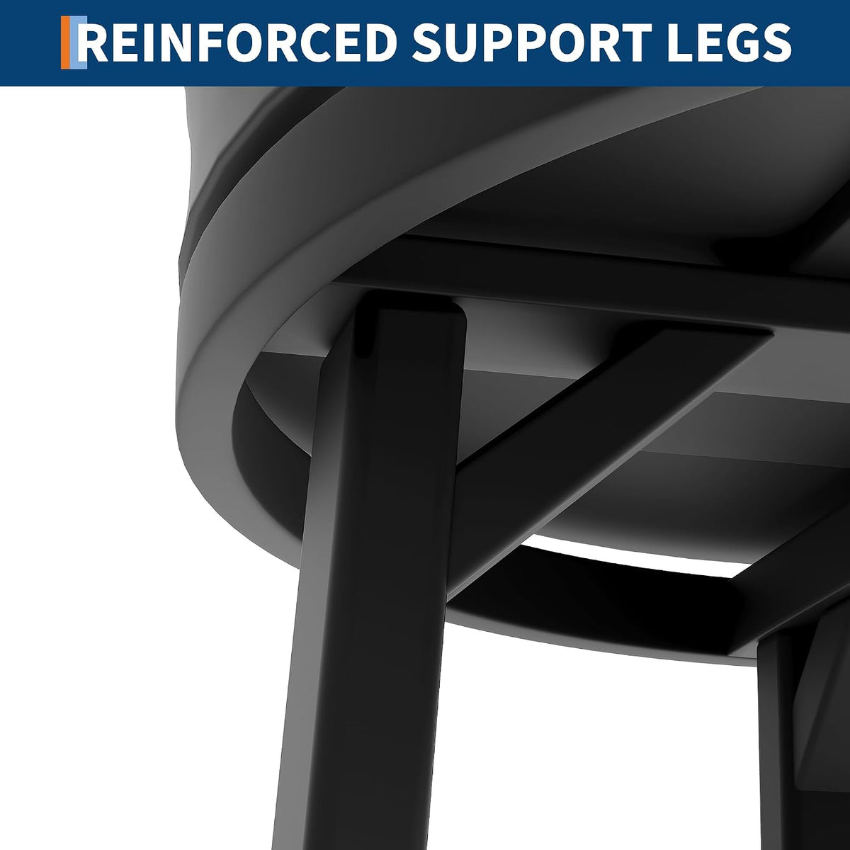 idealhouse 30'' swivel bar stools set of 4, front angle view