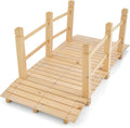 HAPPYGRILL 5FT Wooden Garden Bridge with Double Safety Railings
