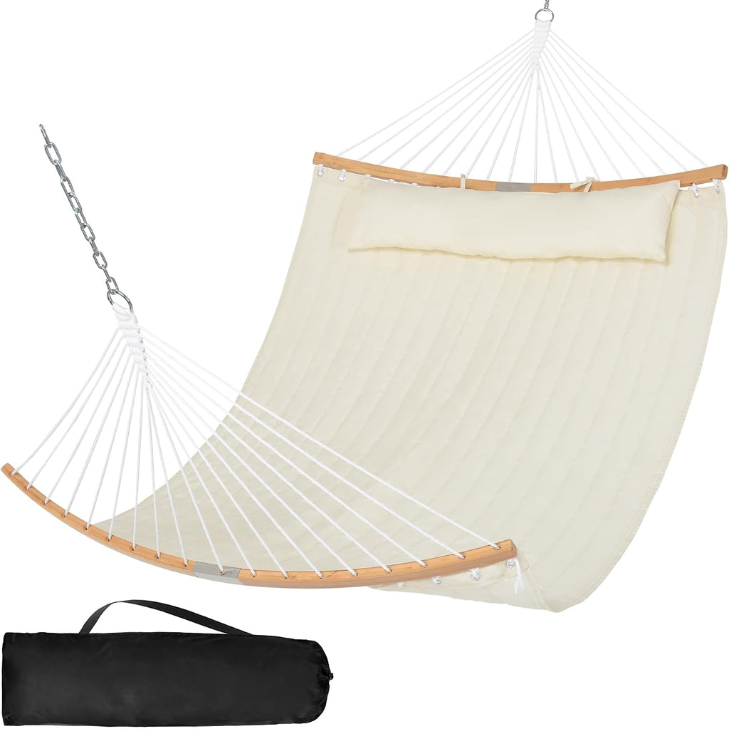 SUNCREAT Hammocks for Outside Hanging Tree Hammock for Outdoor, Beige