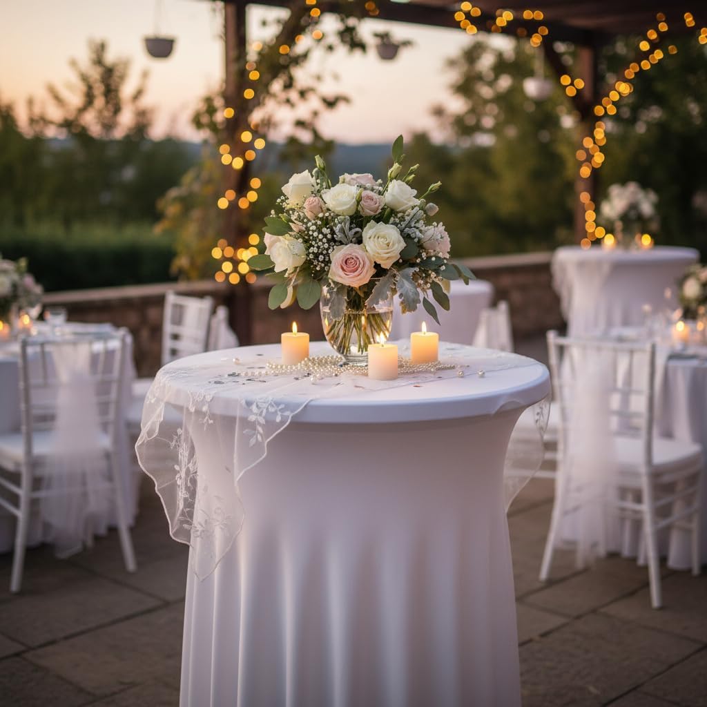 highboy cocktail table cover skirt bar tablecloth (32", side view