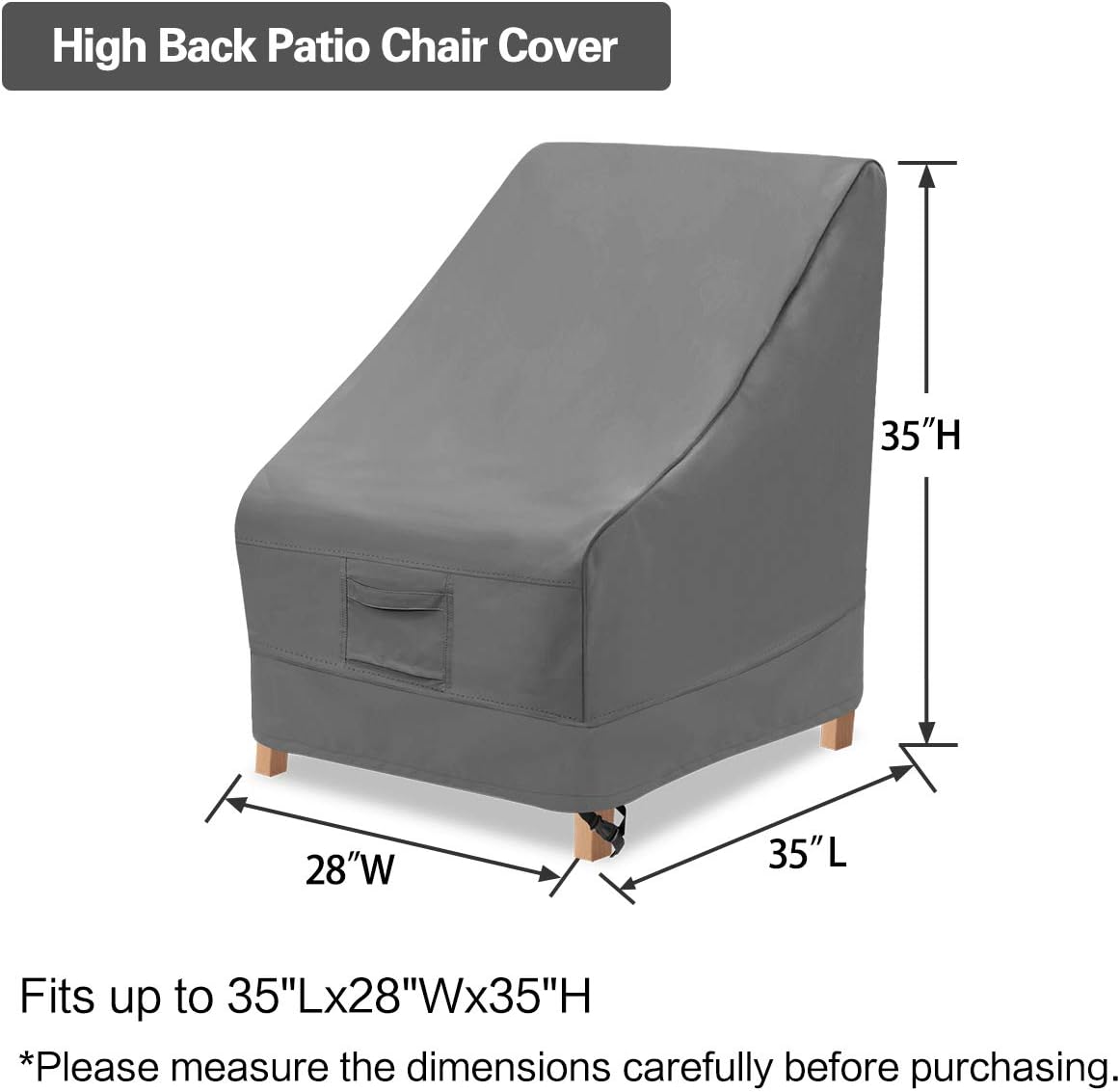 Vailge High Back Patio Chair Covers & Outdoor Furniture Covers Waterproof