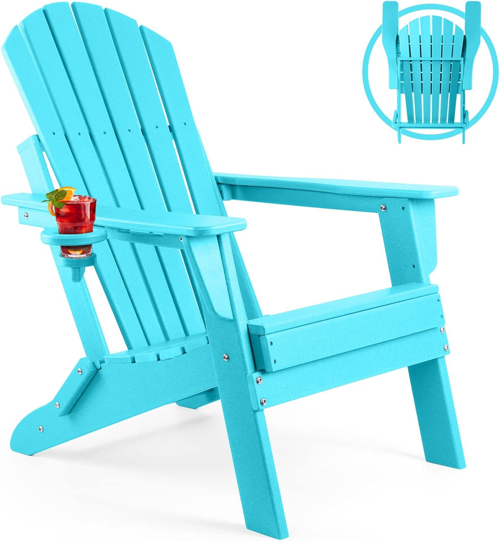 FUNBERRY Oversized Adirondack Folding Chair, Fire Pit Chairs 400LBS