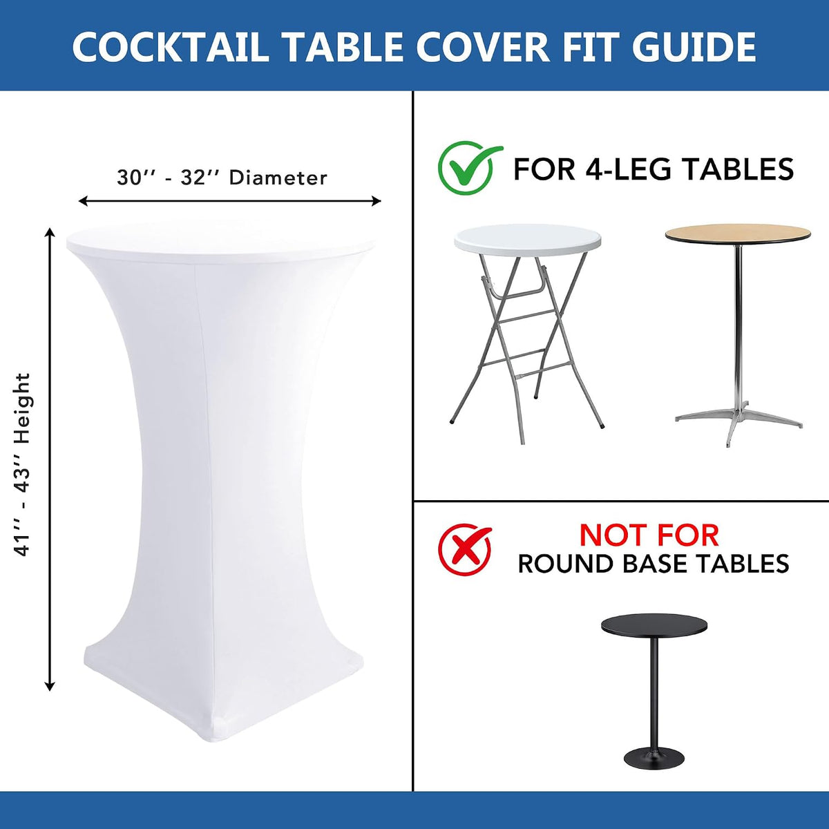 cocktail table covers-white spandex round high top table on a desk or shelf