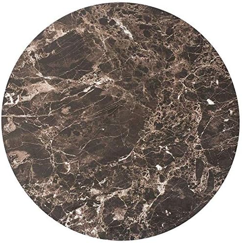 Pearington Lucia Round Cocktail Bar, Pub, and Bistro Table with Faux Marble Top Finish, Multipurpose Table for Any Setting, 1 Pack