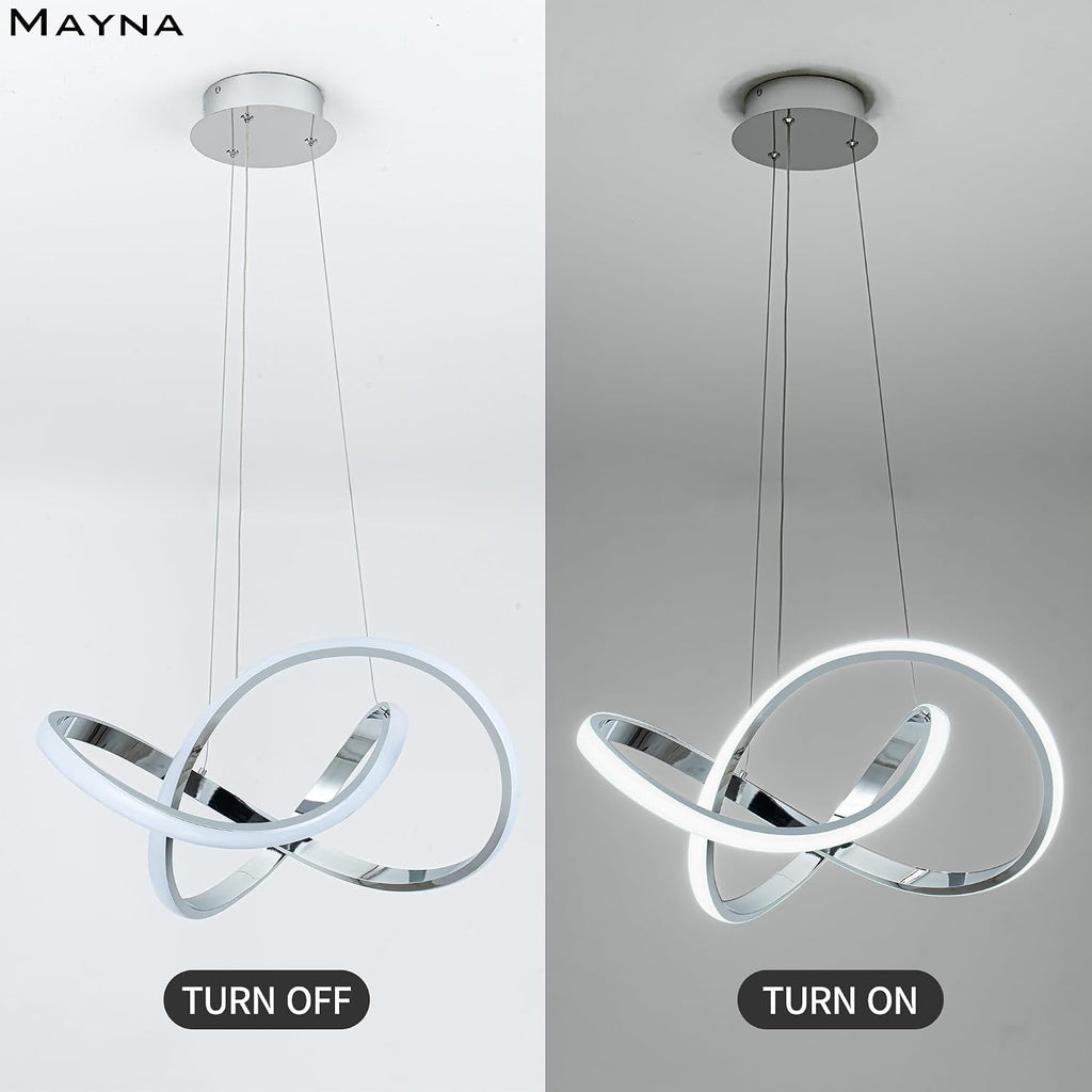 MAYNA Modern LED Chandelier,3000K-6000K Dimmable with Remote Control